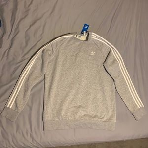 Adidas 3 Stripes Crew Sweatshirt